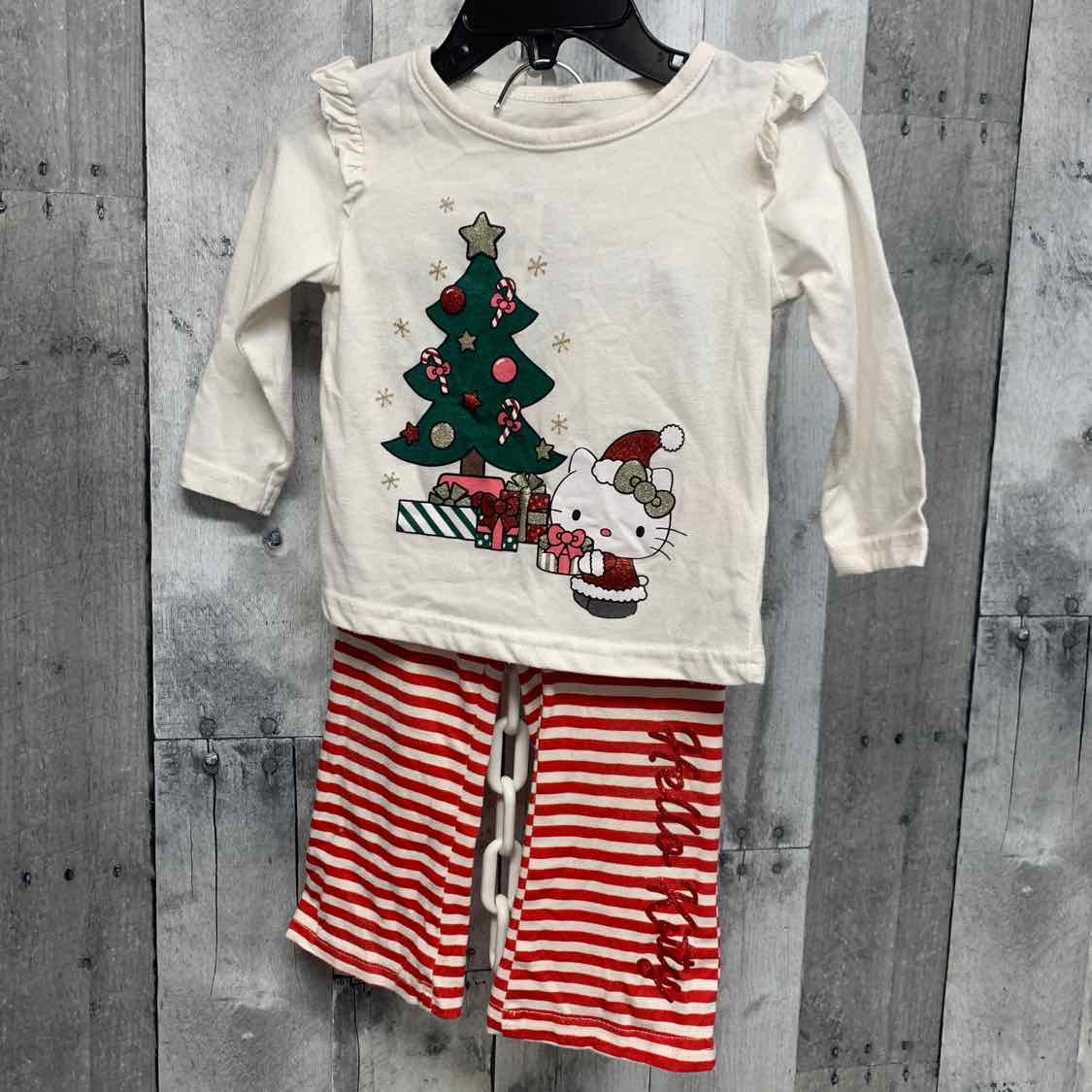 Size 12 Months White/Red Hello Kitty Shirt/Pants