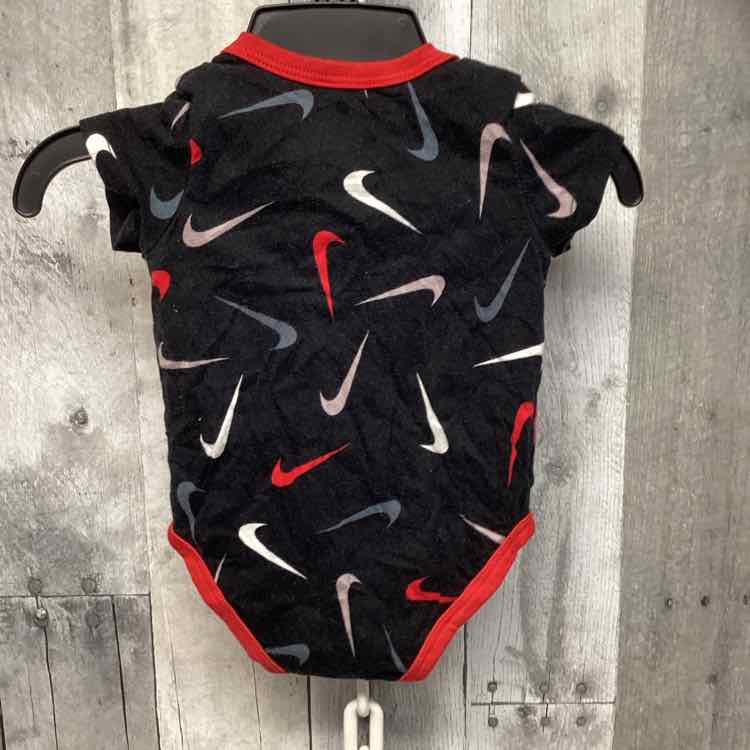 Size 3 Months Black/Red Sport Brand Bodysuit