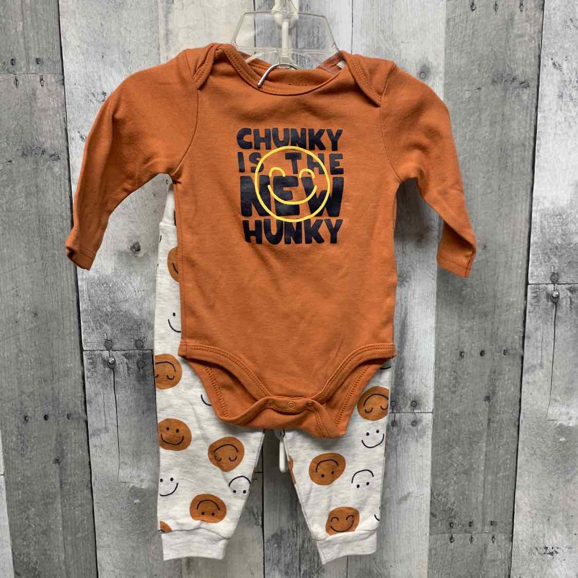 Size 6-9 Months Orange/Gray B Brand Shirt/Pants
