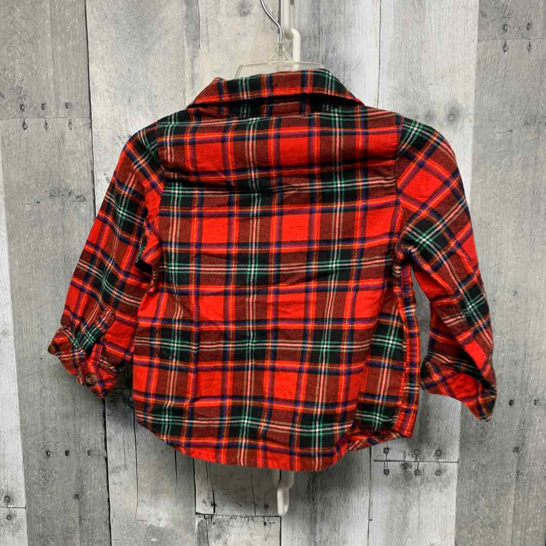 Size 18 Months Red Plaid Cat & Jack LS Button Up