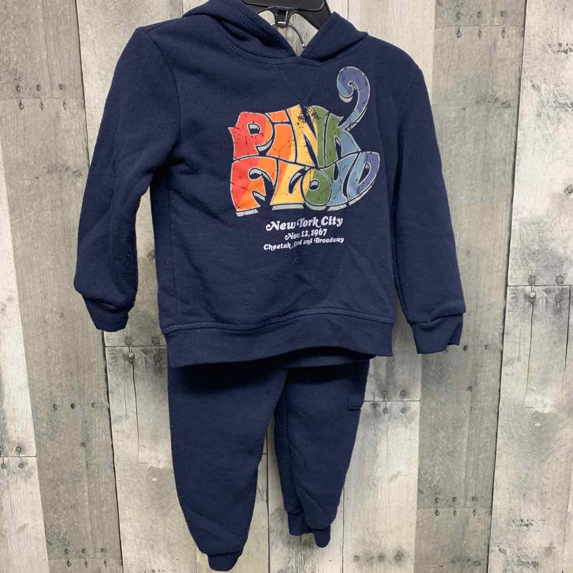 Size 2T Navy Graphic B Brand Sweats - 2pc