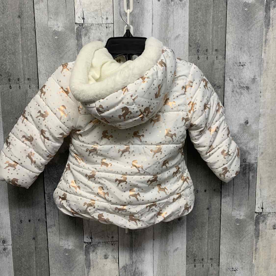 Size 24 Months White/Gold B Brand Snow Jacket