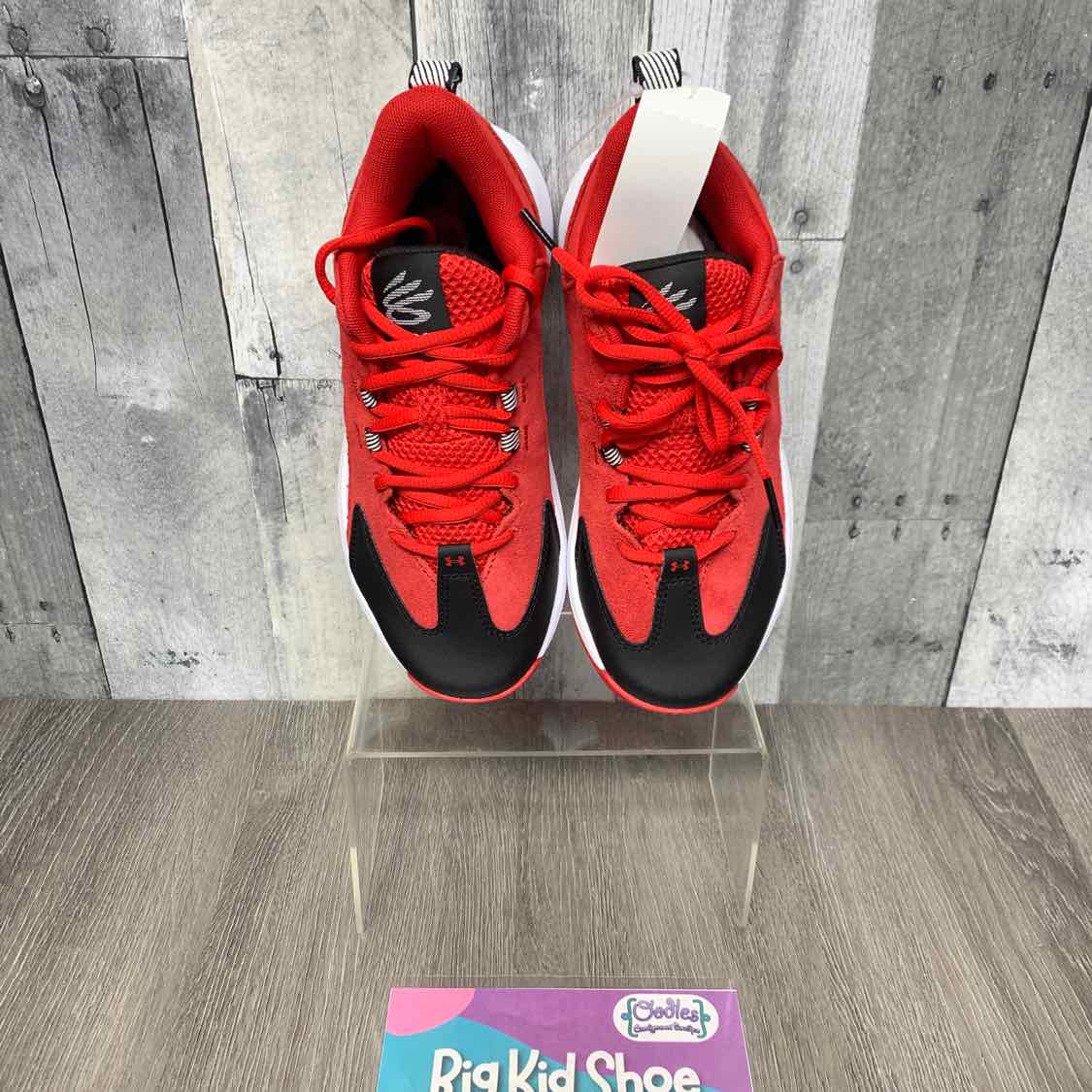 Size 5 Red/Black Sport Brand Sneakers