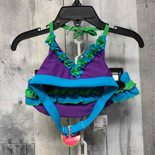 Size 18-24 Months Blue/Purple Children's Place Swim Suit - 2pc+