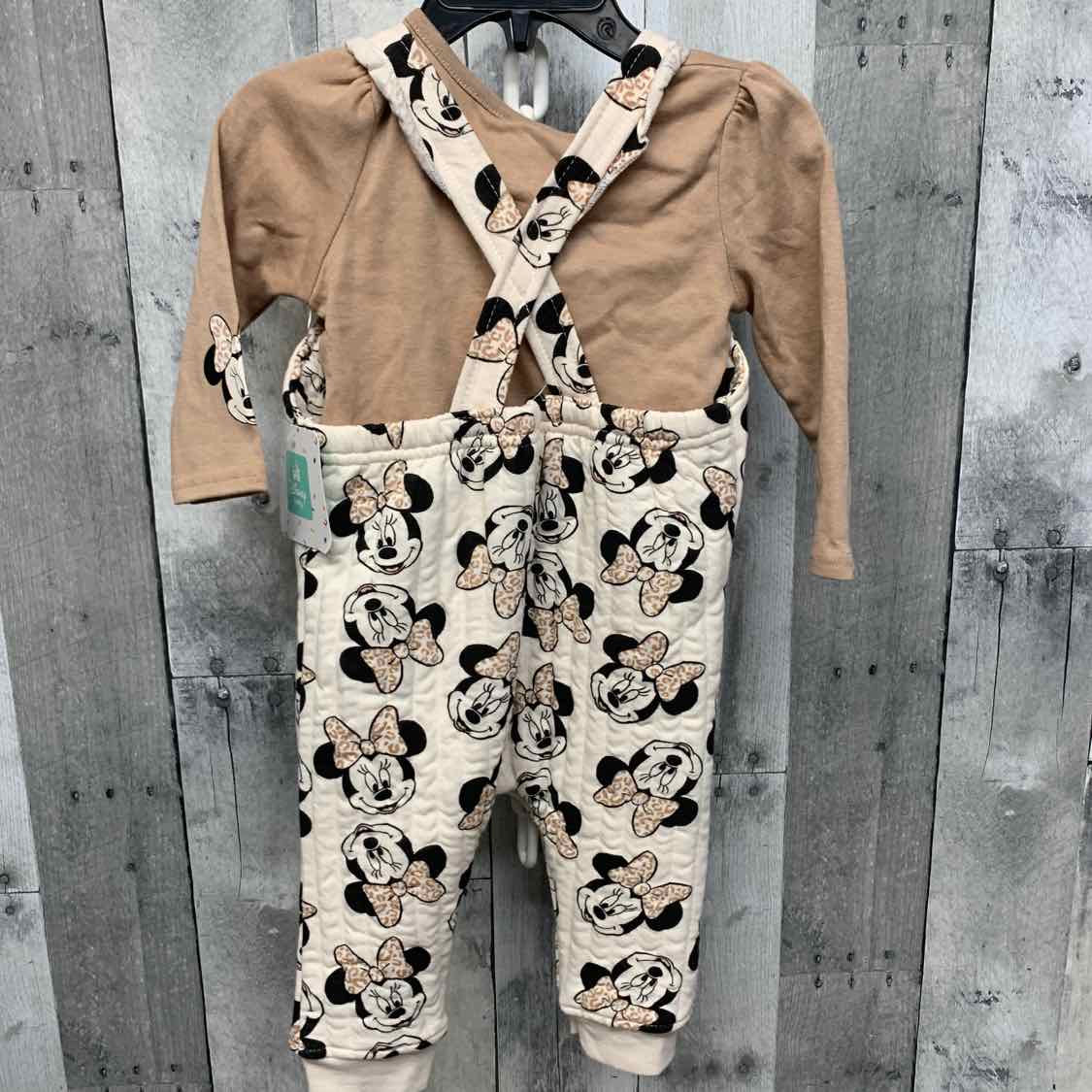 Size 12 Months Brown/Ivory Disney Shirt/Pants