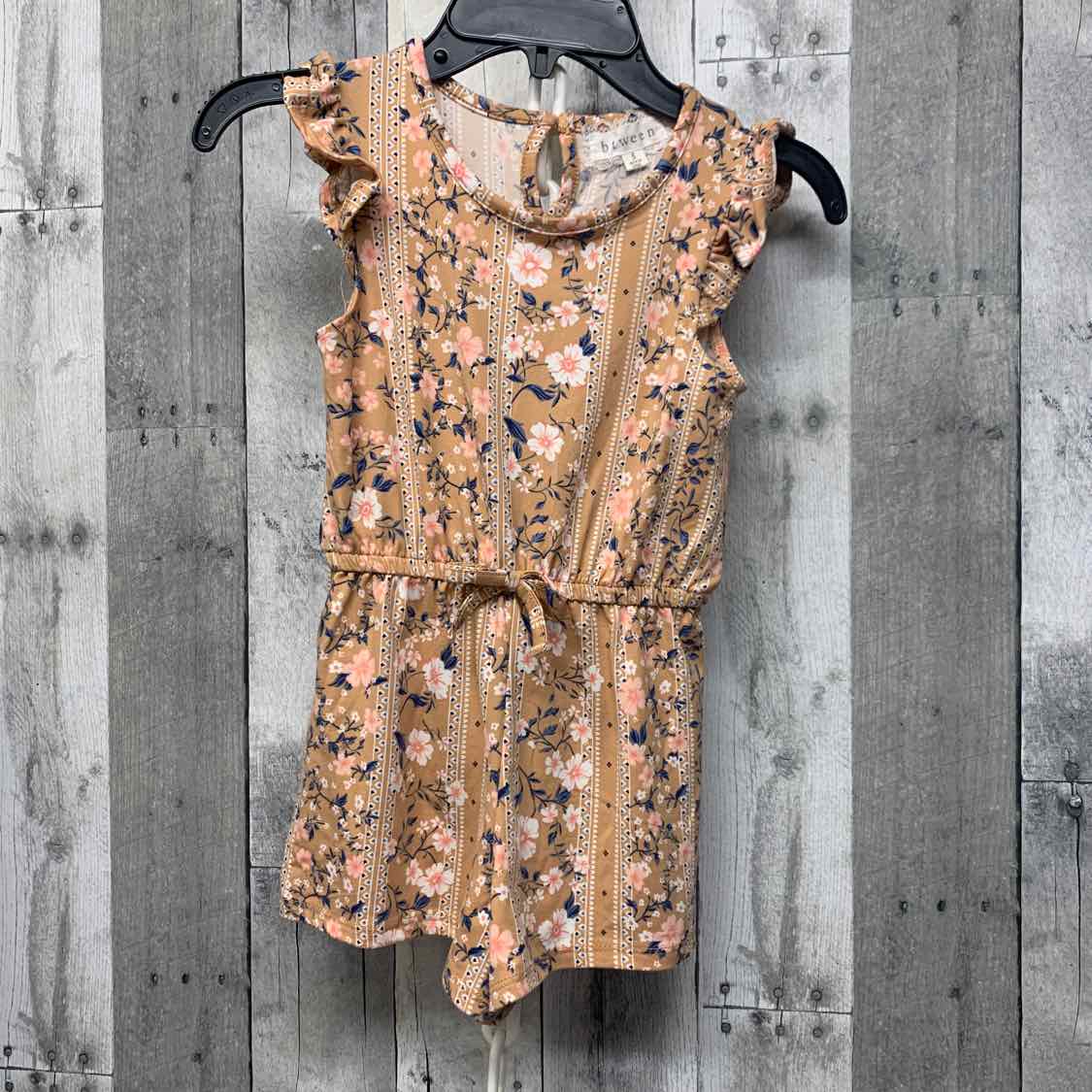 Size 5 Tan/Pink Btween Romper