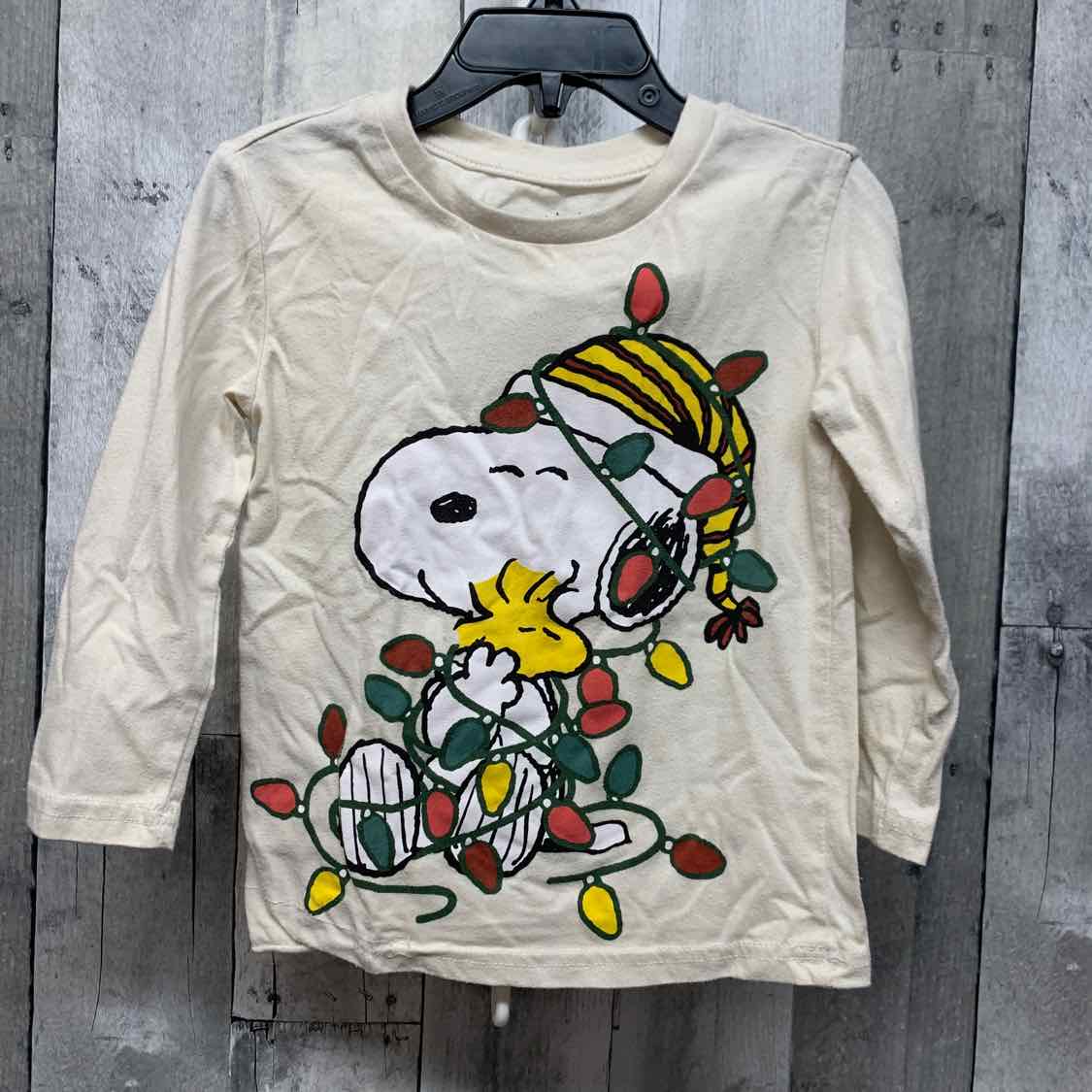 Size 2T Ivory Graphic Jumping Beans Long Sleeve Shirt