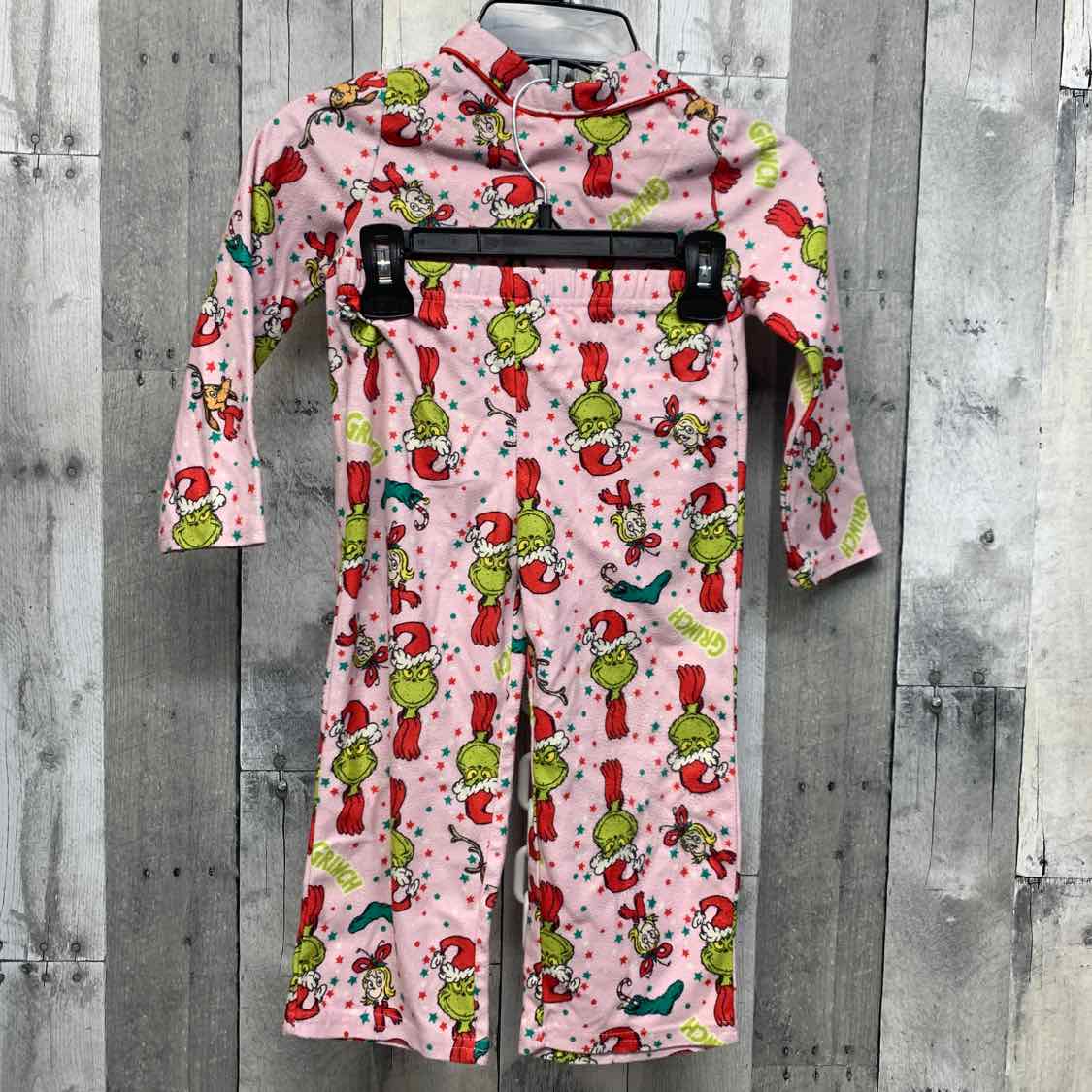 Size 4T Pink Print Dr Seuss 2pc PJs