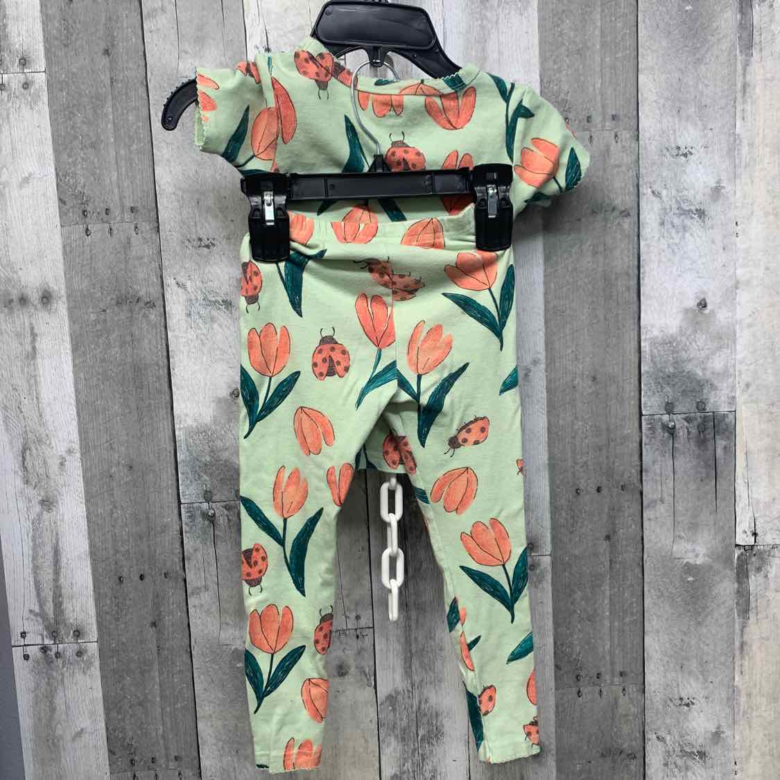 Size 5T Green/Pink Carter's 2pc PJs