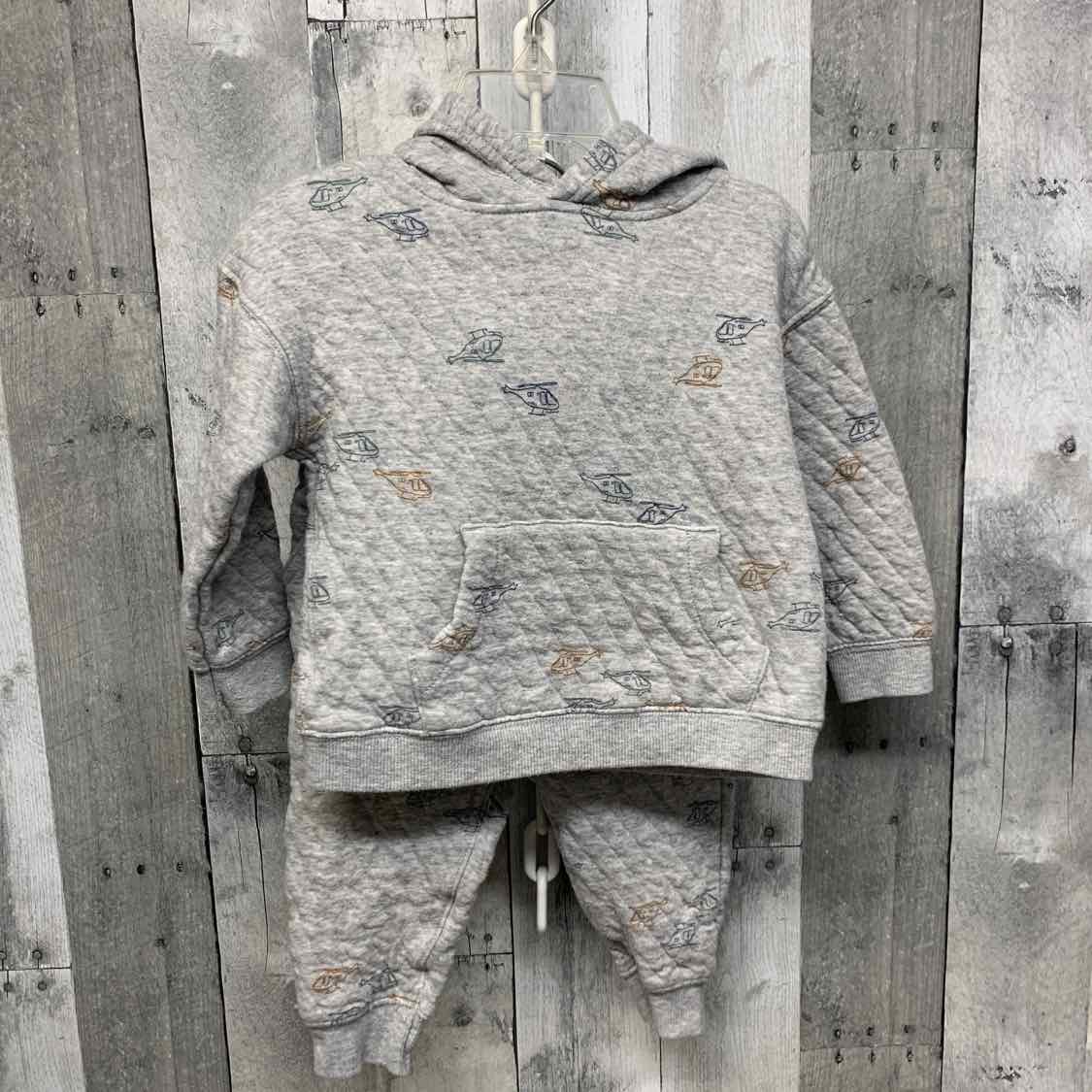 Size 24 Months Gray Print Carter's Sweats - 2pc