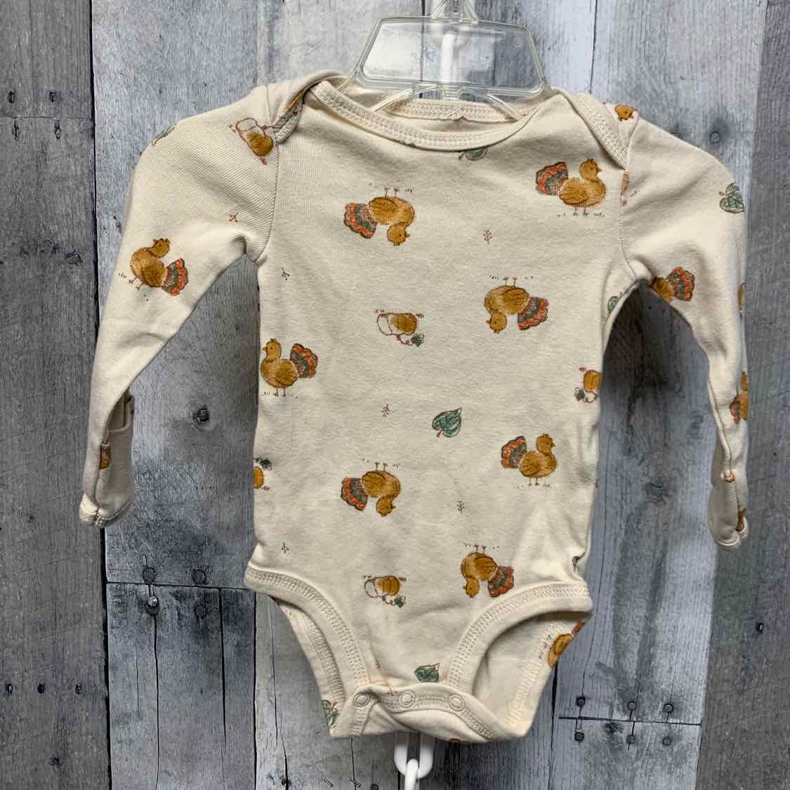 Size 3 Months Ivory Print Just One You Bodysuit