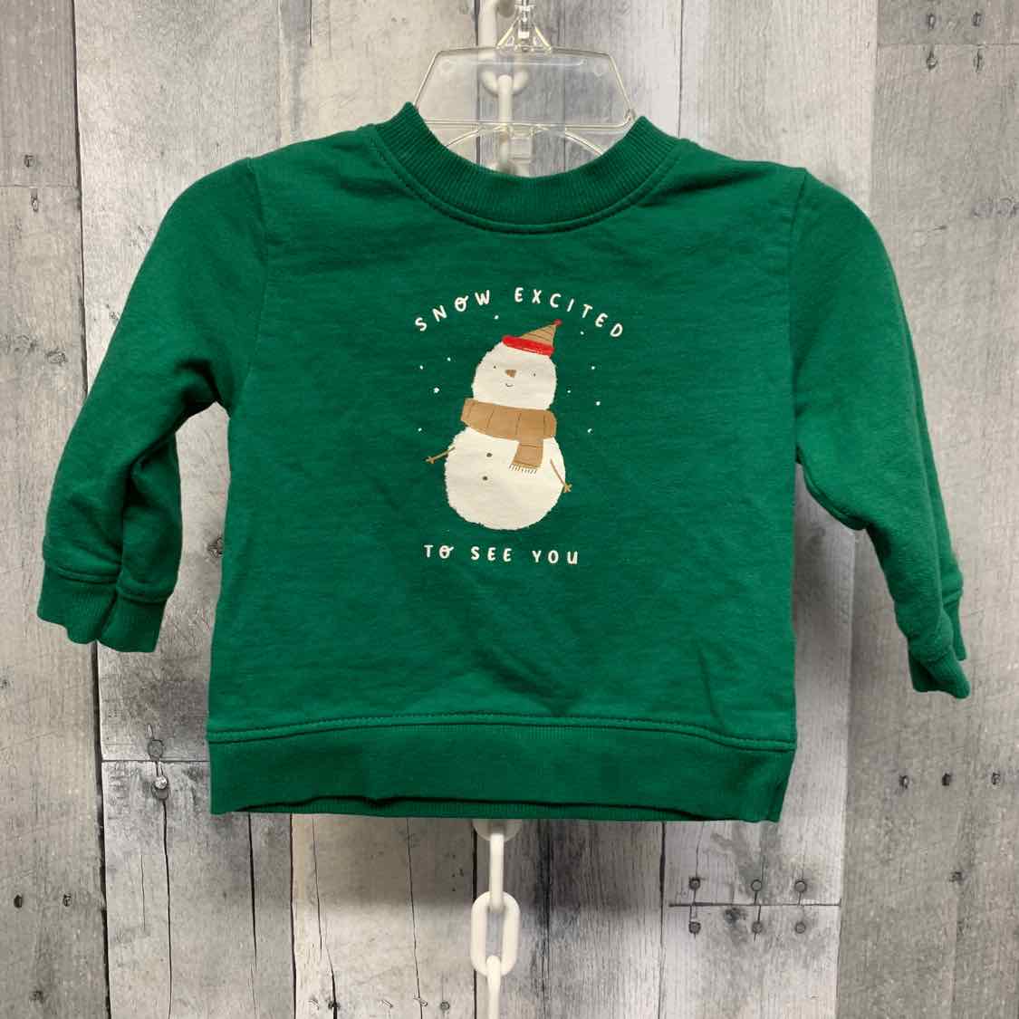 Size 9 Months Green Print Carter's Sweat Shirt