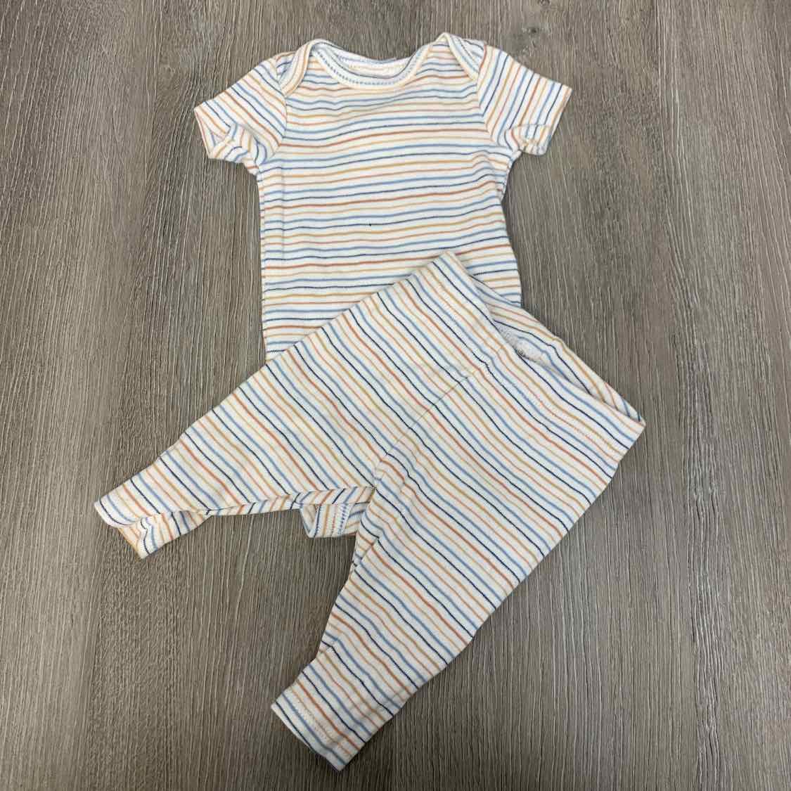 Size Preemie White Striped Just One You Shirt/Pants
