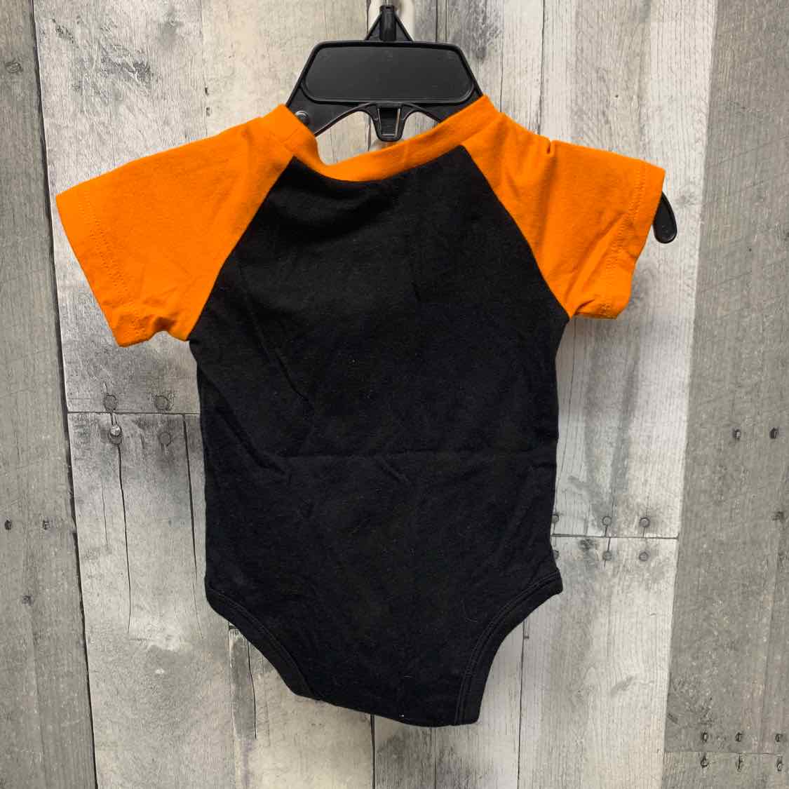 Size Newborn Black/Orange Okie Dokie Bodysuit
