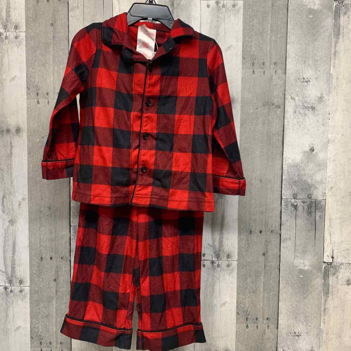 Size 2T Red/Black Holiday Brands 2pc PJs