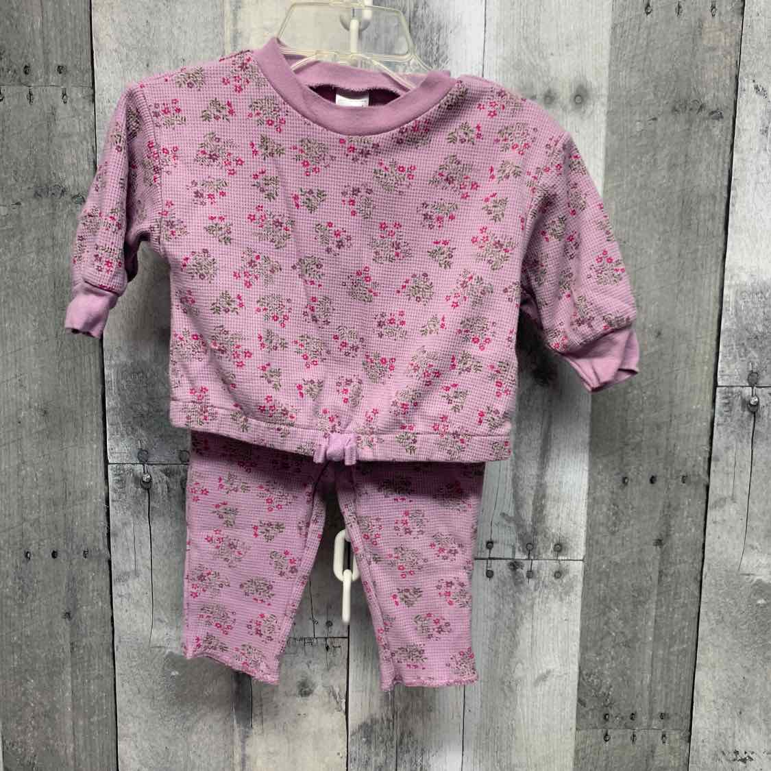 Size 3-6 Months Purple Print Child of Mine Shirt/Pants