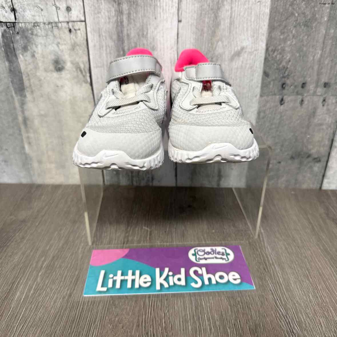 Size 8 Gray/Pink Sport Brand Sneakers