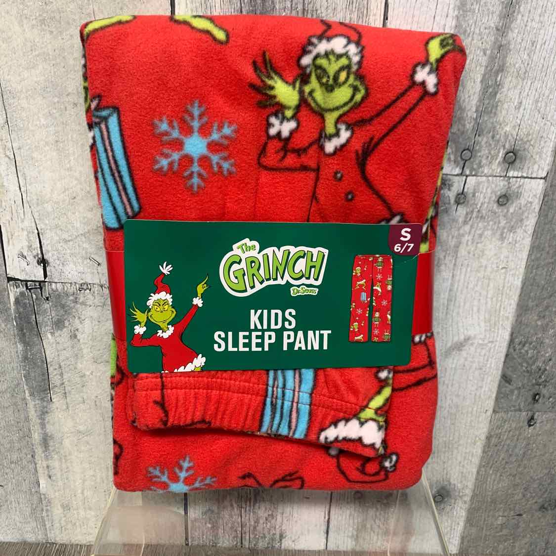 Size 6/7 Red/Green Dr Seuss PJ Bottoms