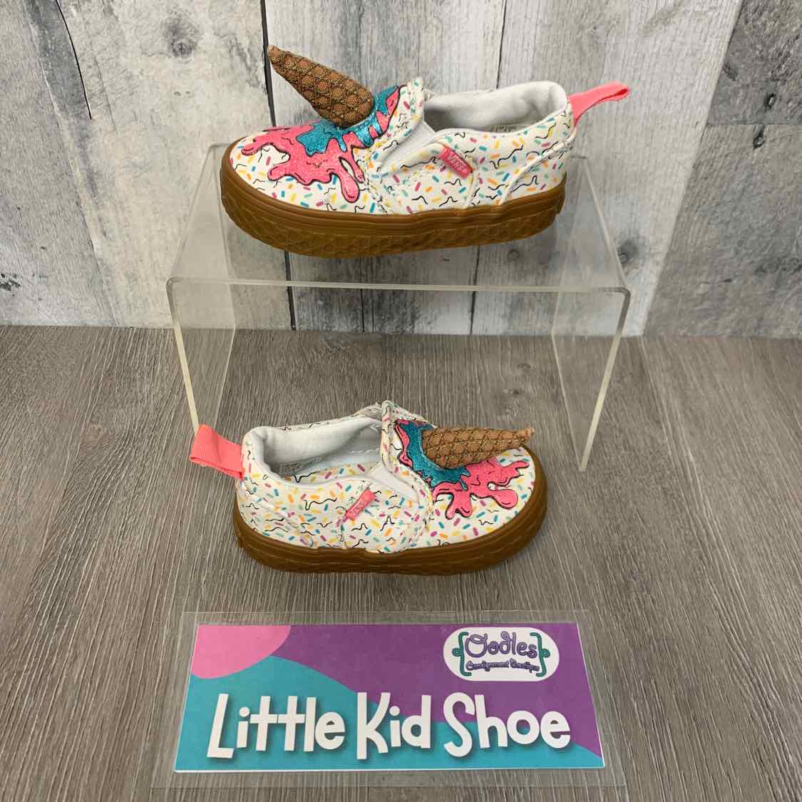 Size 5 White/Pink Vans Sneakers