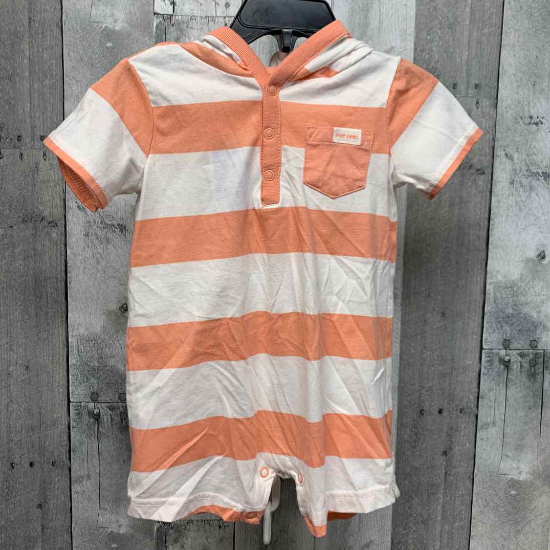 Size 18 Months Coral/White Child of Mine Romper
