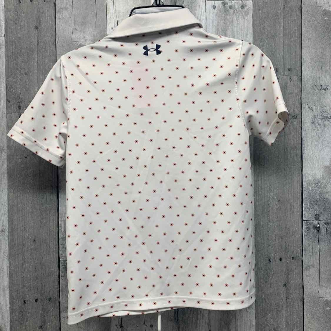 Size Small White Print Sport Brand Polo