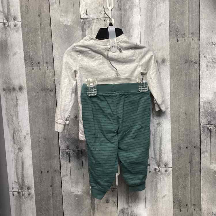 Size 12 Months Gray/Green Just One You Shirt/Pants