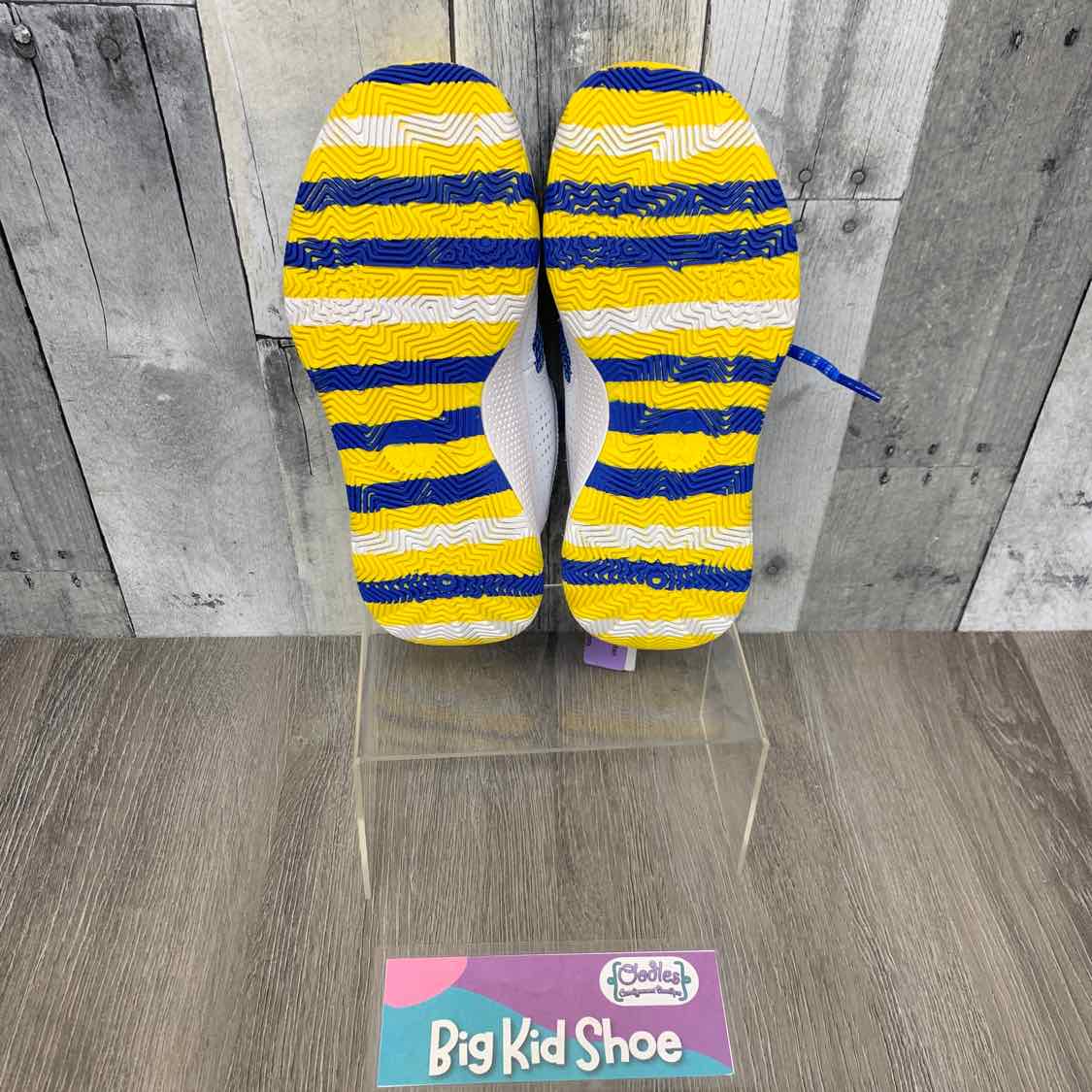 Size 4.5 Blue/Yellow Sport Brand Sneakers