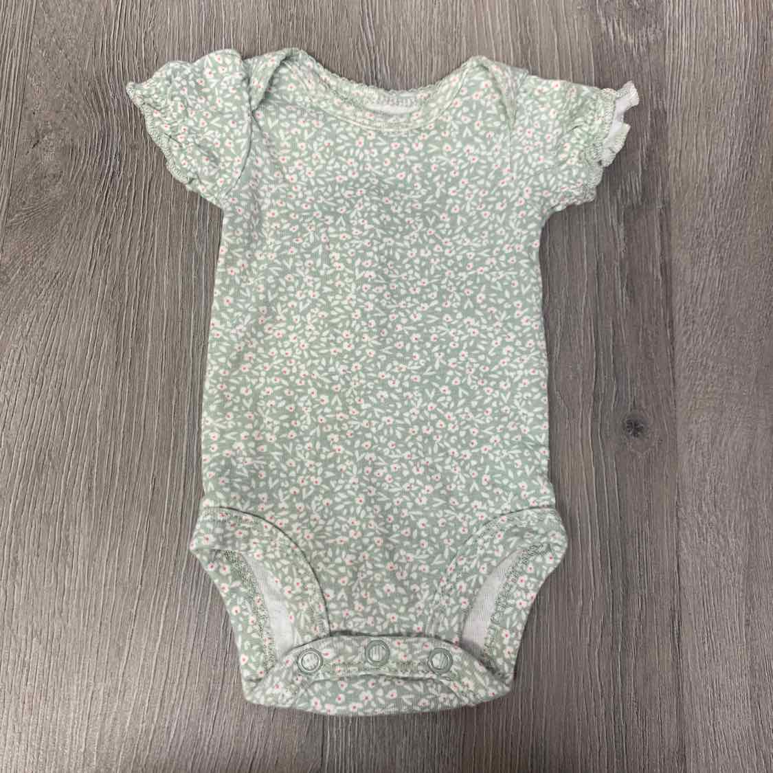 Size Preemie Green Print Child of Mine Bodysuit