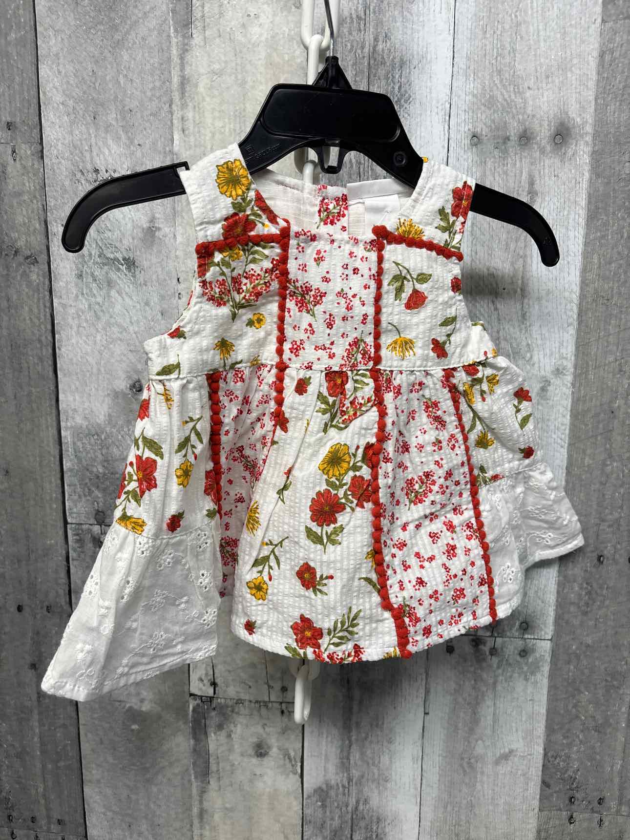 Size 3-6 Months White/Red Laura Ashley Dress