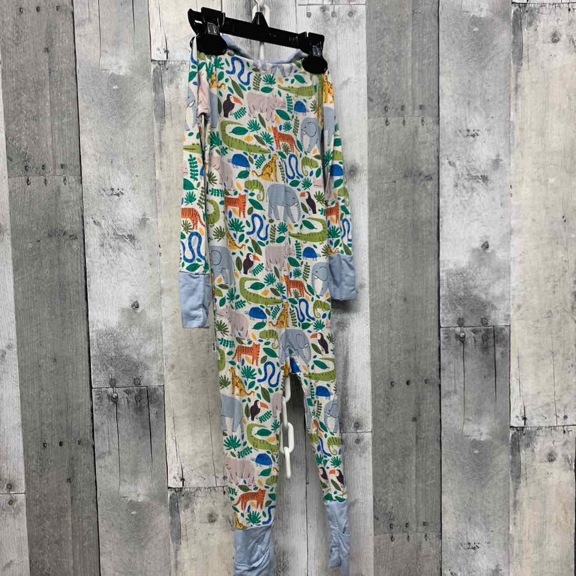 Size 12-18 Months Tan/Blue Little Sleepies Footy PJs