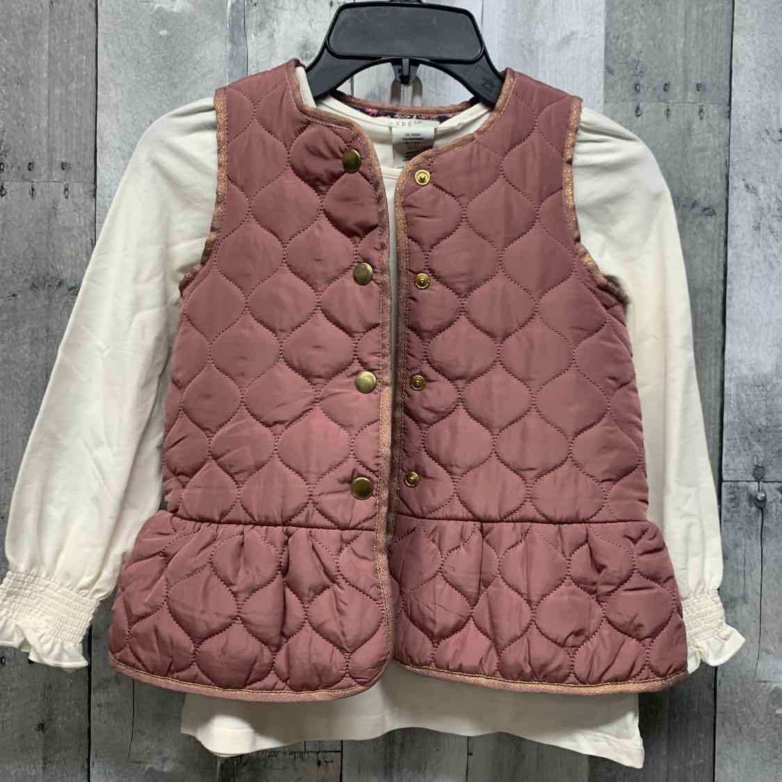 Size 4 Purple/White Name Brand 2pc Top