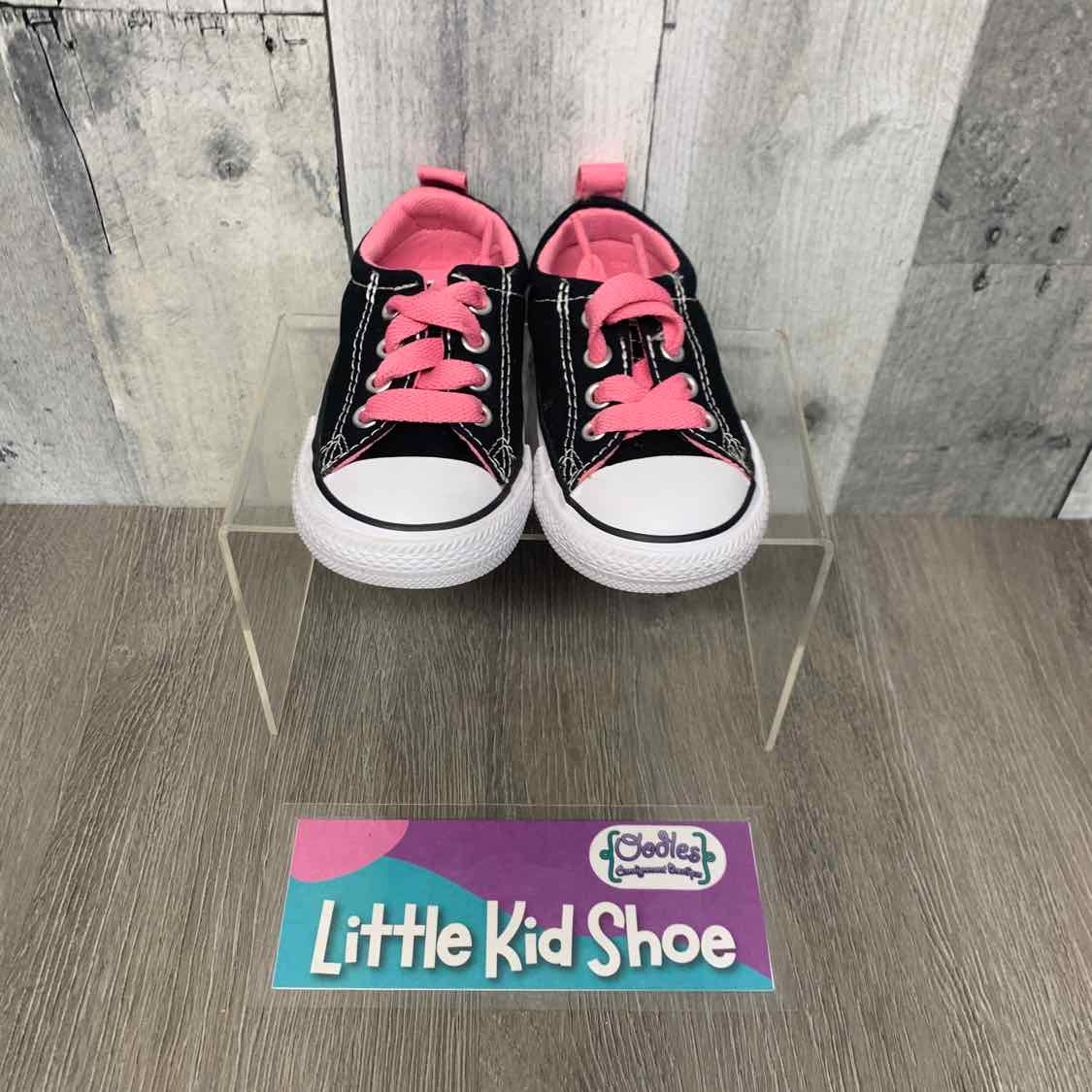 Size 5 Black/Pink Converse Sneakers