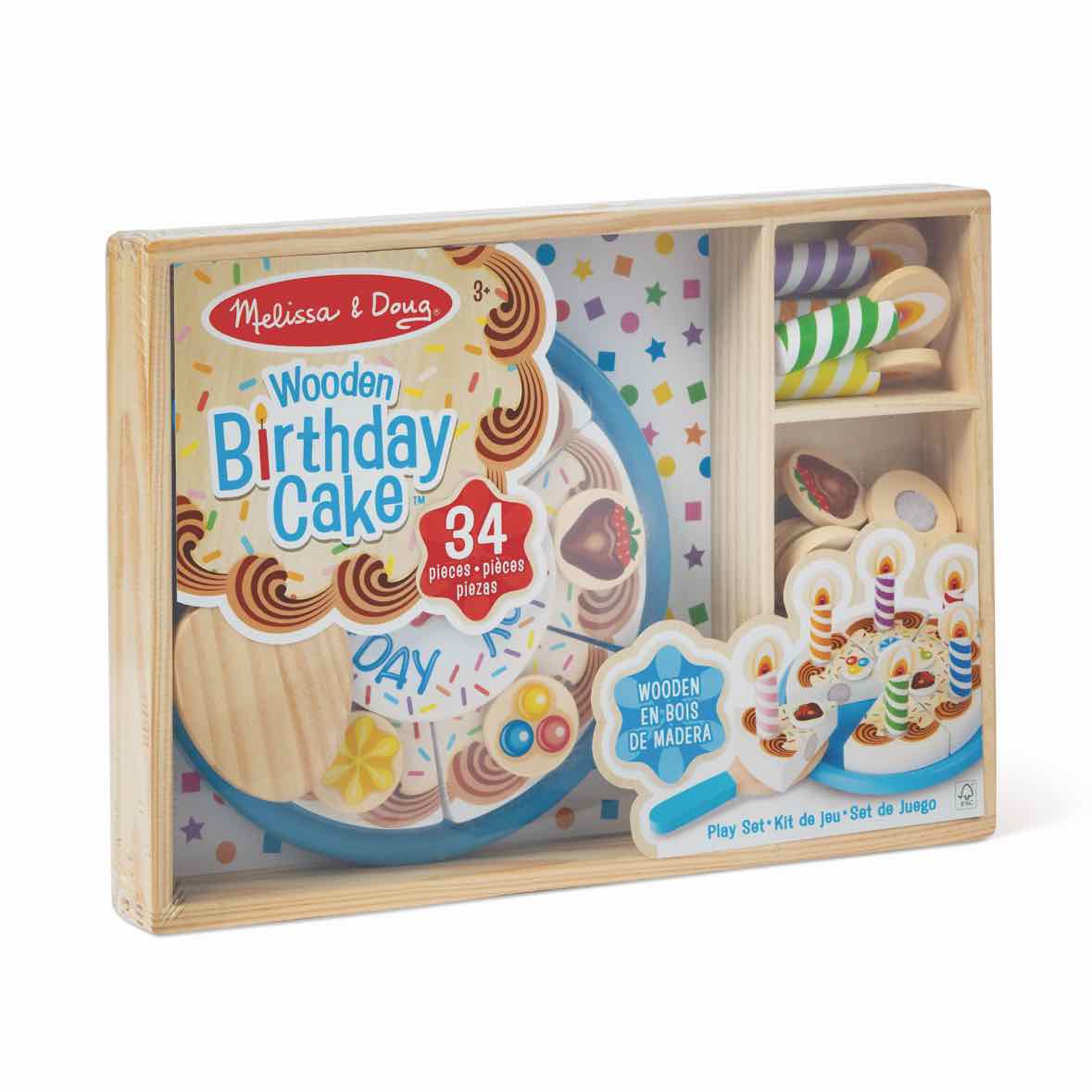 Melissa & Doug Birthday Cake - Wooden Play Food