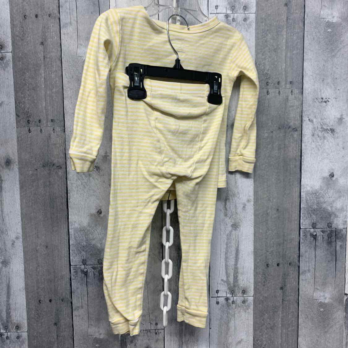 Size 3 Yellow Striped Gap 2pc PJs
