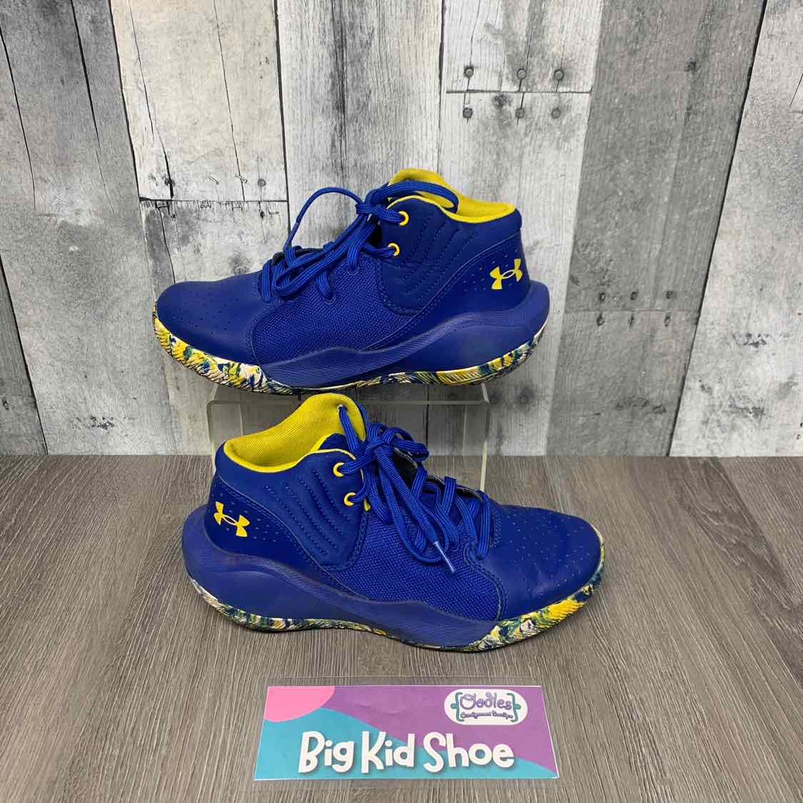 Size 6 Blue/Yellow Sport Brand Sneakers