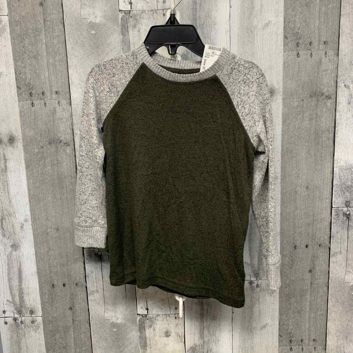 Size 3T Gray/Green B Brand Long Sleeve Shirt