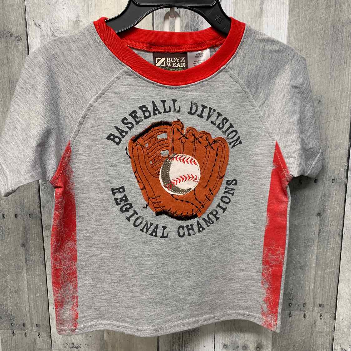 Size 5 Gray/Red Boyz Wear T Shirt