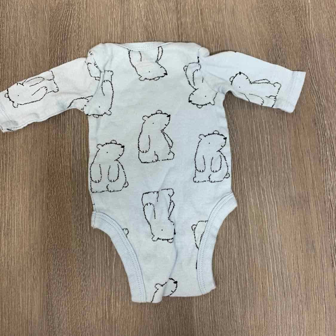 Size Preemie Blue Print Gerber Bodysuit