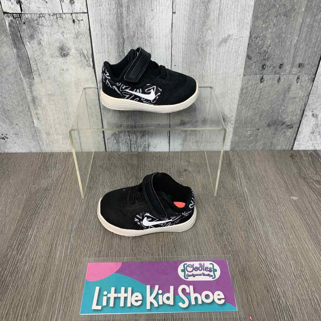 Size 3 Black/White Sport Brand Sneakers