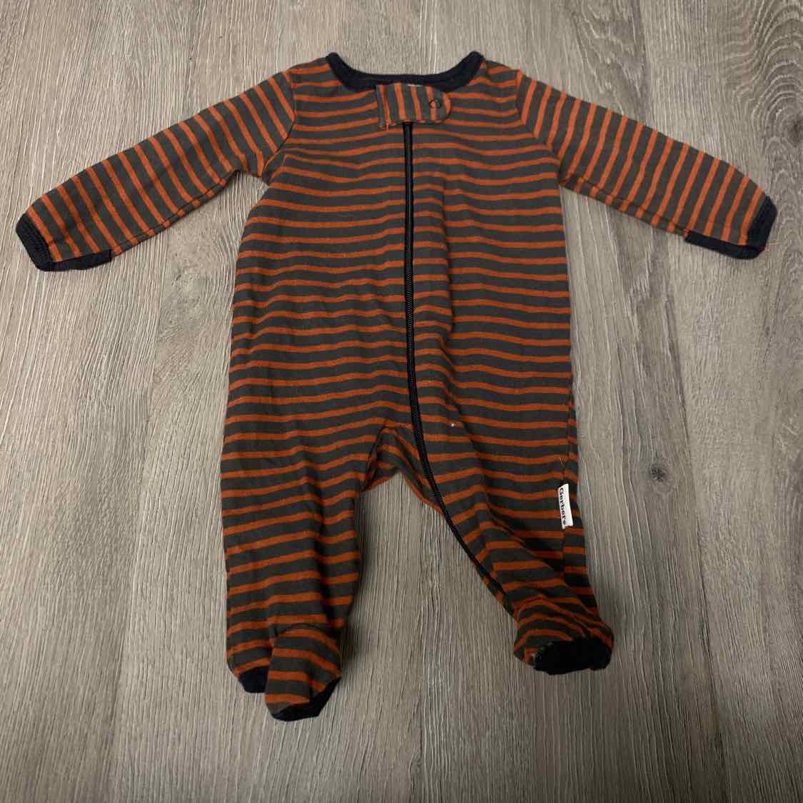 Size Preemie Brown/Black Gerber Footy PJs