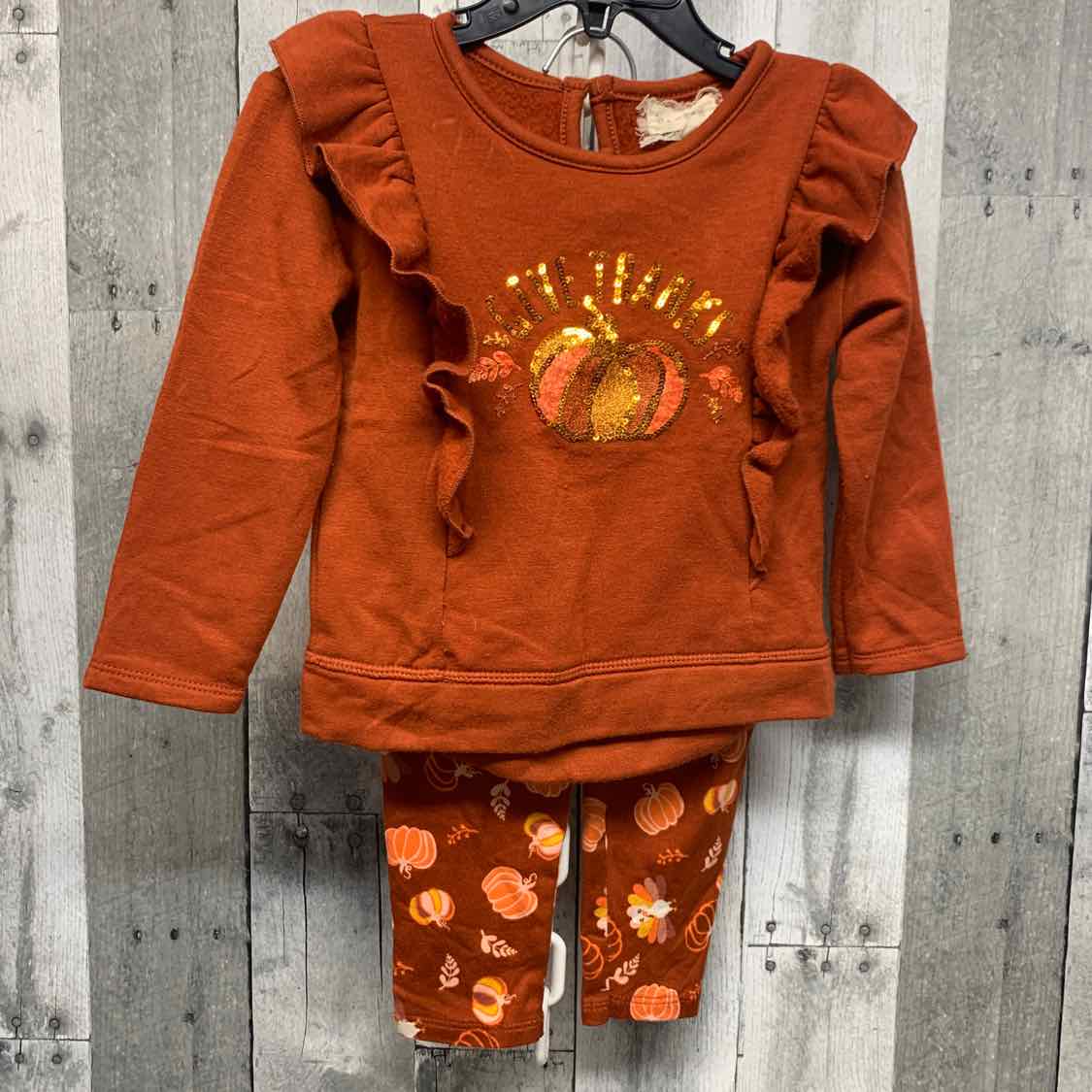 Size 18 Months Orange Print Btween Shirt/Leggings