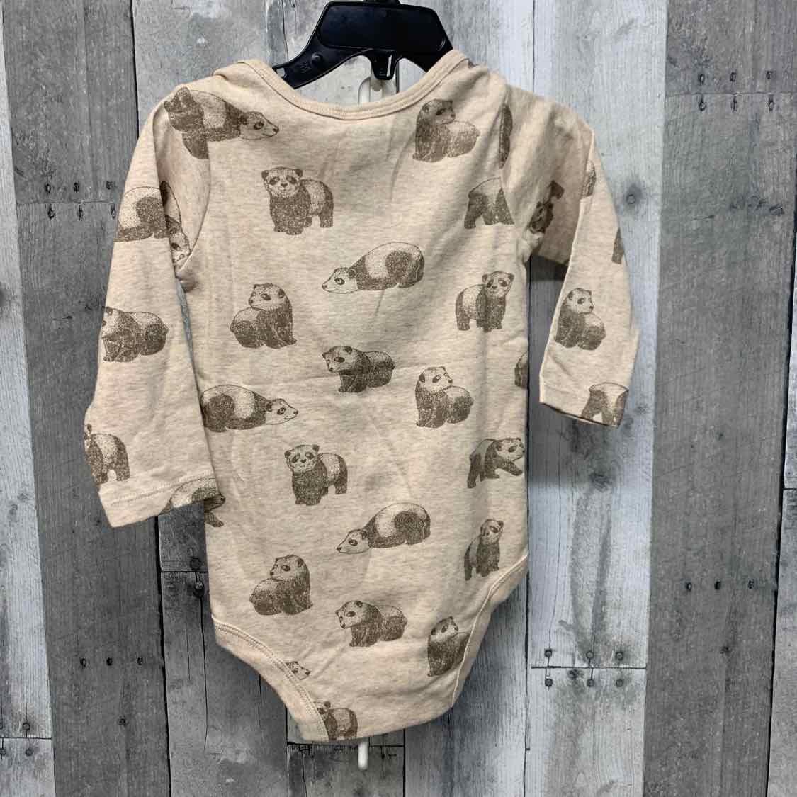 Size 12 Months Tan Print Members Mark Bodysuit