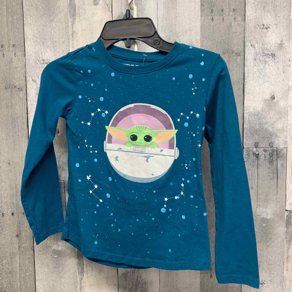Size 6/6X Teal Graphic Star Wars Long Sleeve Shirt