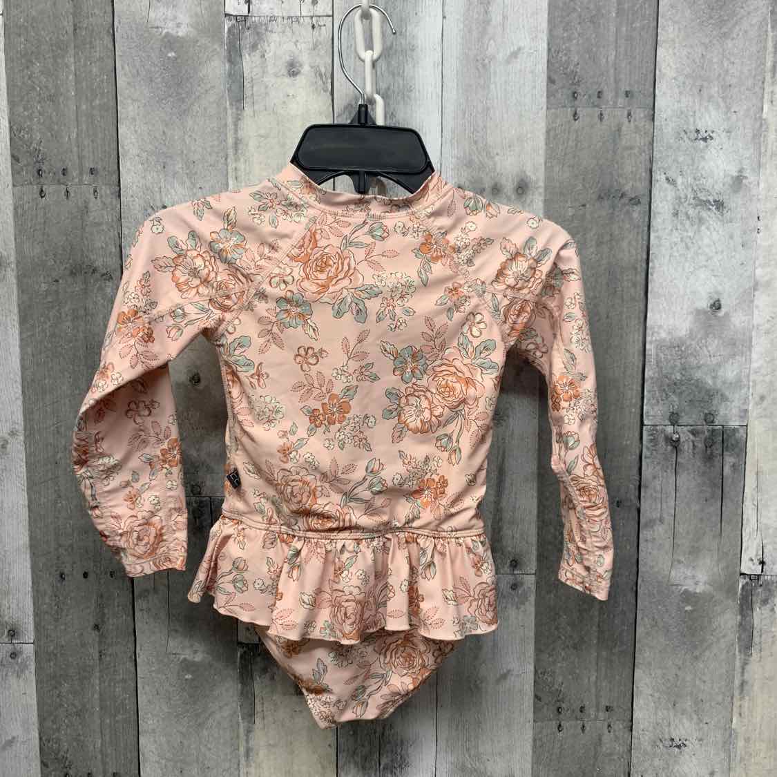 Size 5T Pink Floral Print Modern Moments by Gerber Swim Suit - 1pc
