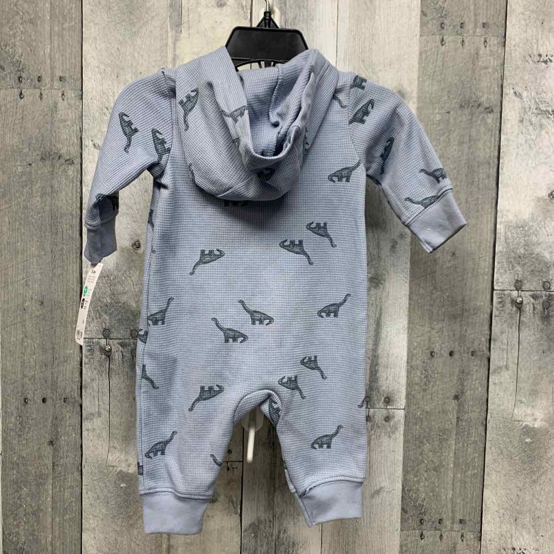 Size 0-3 Months Blue Print Child of Mine Romper