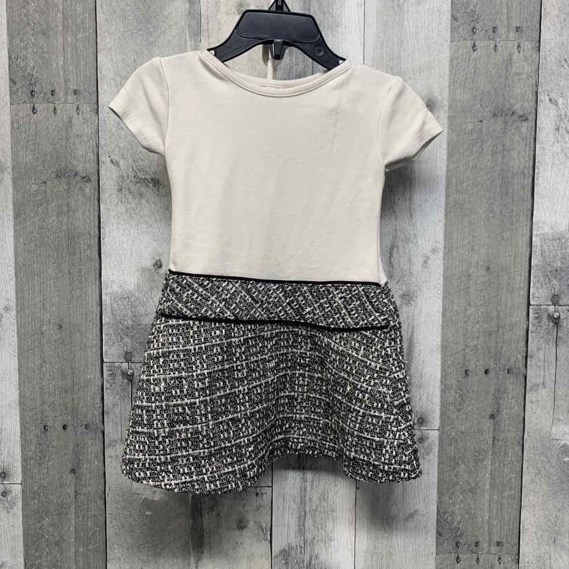 Size 2T White/Black Blueberi Boulevard 2pc Dress