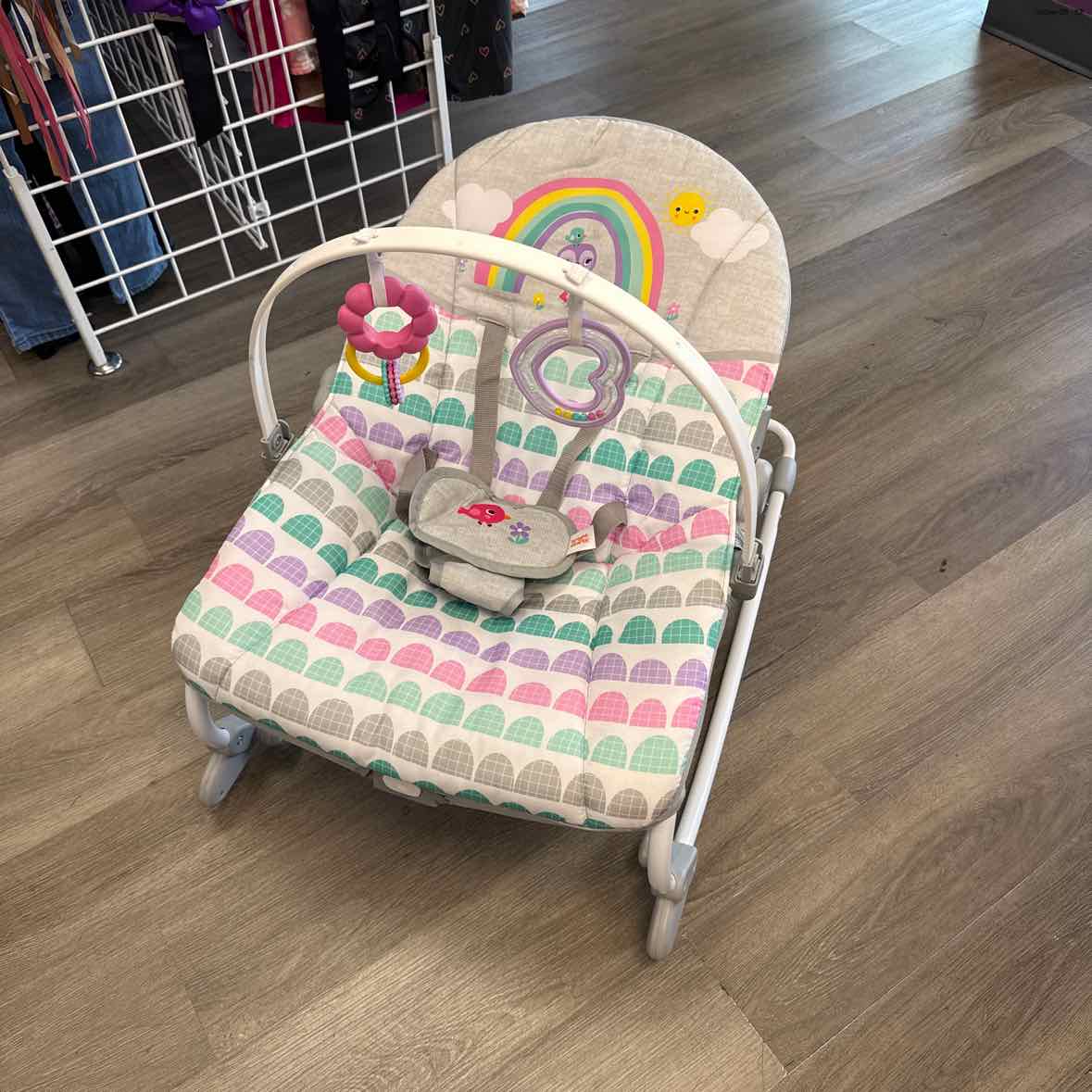 Bright Starts Gray/Pink Rocker
