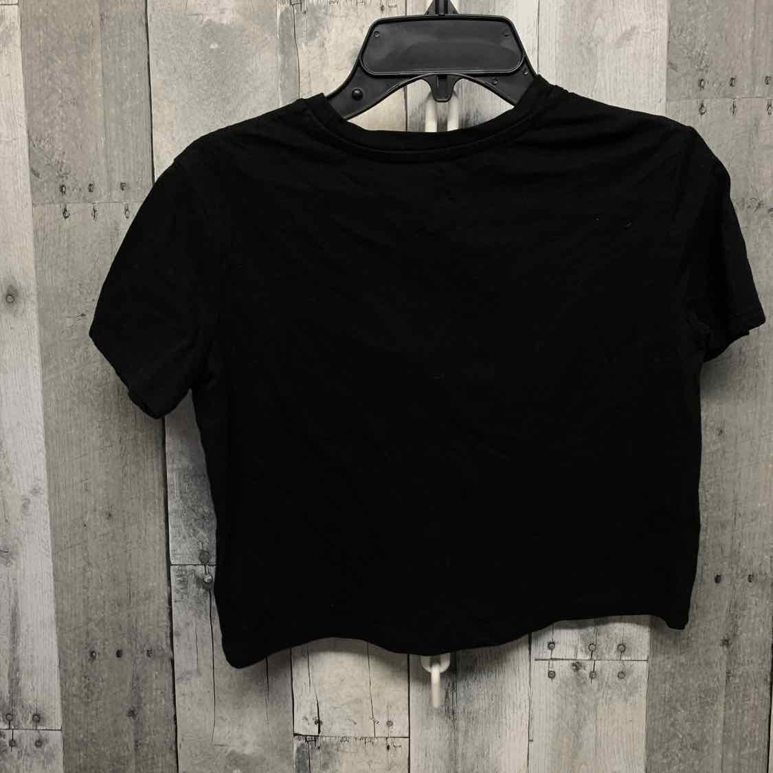 Size 7/8 Black Graphic Holiday Brands Short Sleeve Shirt