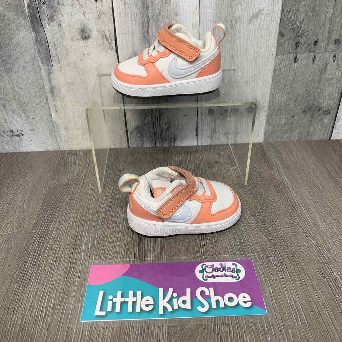 Size 3 White/Pink Sport Brand Sneakers