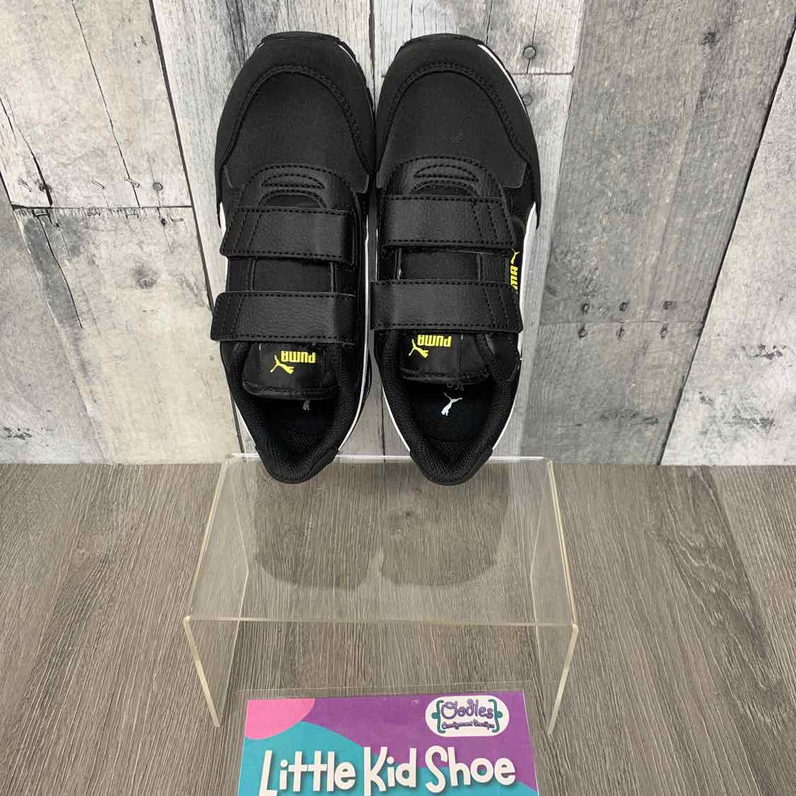 Size 1 Black/Yellow Puma Sneakers